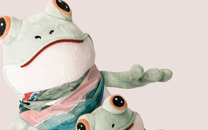 Rosewood Bermuda Plush Frog